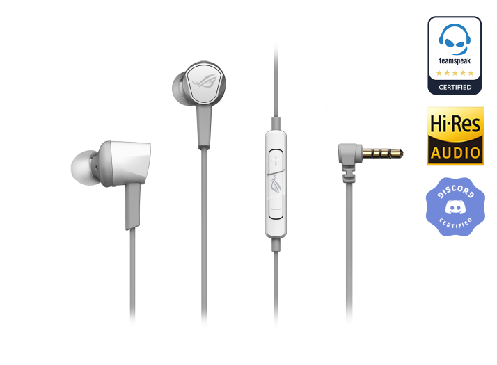 Asus ROG Cetra II Core Earbuds Headset in-line mic (Black  | Moonlight White)