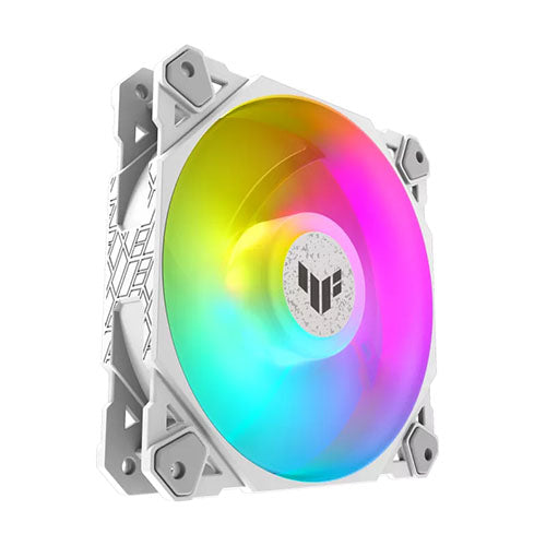 Asus TUF TF120 RGB White 120mm 1pack, 76 CFM 1900rpm, aux fan TF120A1R