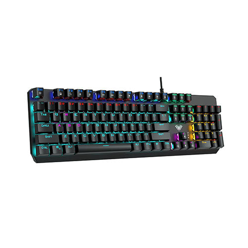 Aula F2066-II Metal Panel RGB Backlight USB Wired Gaming Mechanical Keyboard