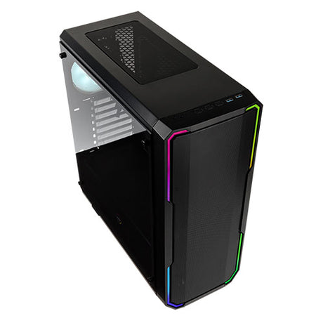 BitFenix Enso Mesh Tempered Glass (Black - White) Mini-ITX Gaming Case with AURA Sync 3, Addressable RGB