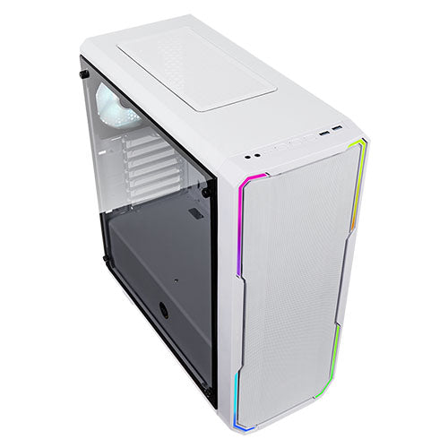 BitFenix Enso Mesh Tempered Glass (Black - White) Mini-ITX Gaming Case with AURA Sync 3, Addressable RGB