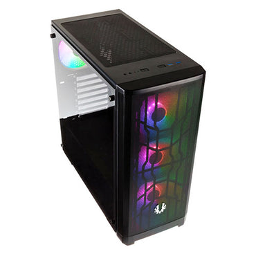 Bitfenix Nova Mesh TG (Black / White) 4*Addressable RGB - Mini-ITX, MicroATX, ATX, E-ATX PC Case