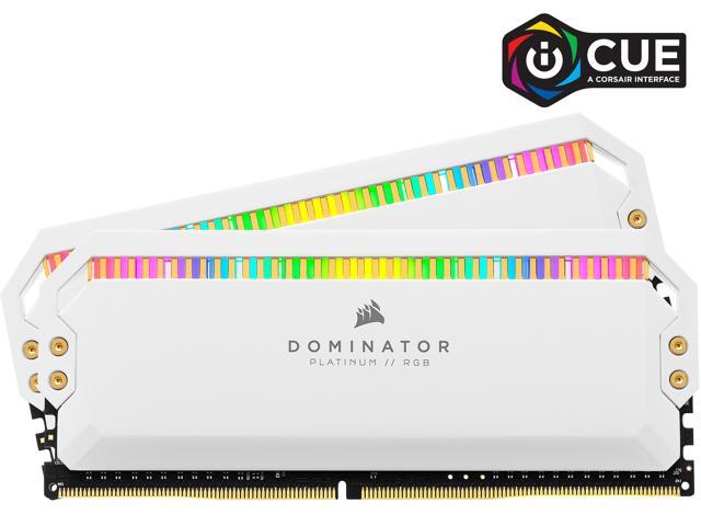 Corsair Dominator Platinum RGB 16GB (2 x 8GB) DDR4 3600MHz C18 Memory Kit — White CMT16GX4M2C3600C18W