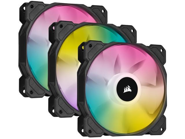 Corsair iCUE SP120 RGB ELITE Performance 120mm PWM Fan — Triple Pack with Lighting Node CORE CO-9050109-WW