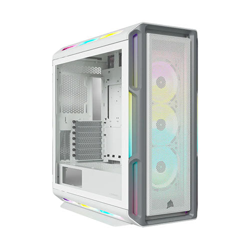 CORSAIR iCUE 5000T RGB Tempered Glass Mid-Tower ATX PC Case — White CC-9011231-WW