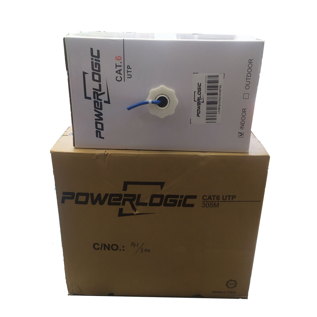 Powerlogic Cat6 24AWG .5 CCA * 4Pairs 305 UTP Cable