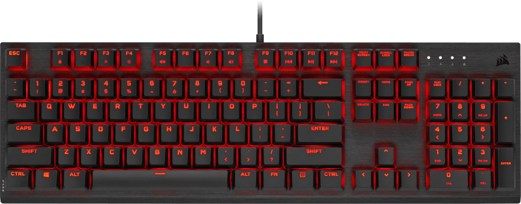 Corsair K60 PRO Mechanical Gaming Keyboard — Red LED — CHERRY VIOLA — Black CH-910D029-NA