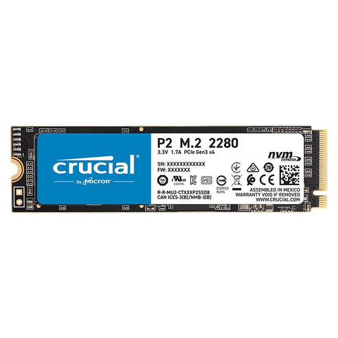 Crucial P2 NVMe PCIe M.2 2280SS SSD ( 250GB | 500GB | 1TB | 2TB )