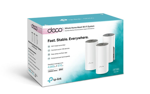 TPLink Deco E4 (3-Pack) AC1200 Whole Home Mesh Wi-Fi System