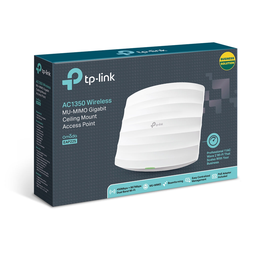 TPLink EAP225 AC1350 Wireless MU-MIMO Gigabit Ceiling Access Point
