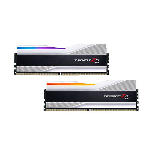 G.Skill Trident Z5 RGB 32GB 16GX2 DDR5 5200MHz Silver Desktop Memory F5-5200J4040A16GX2-TZ5RS