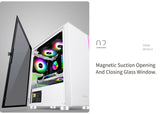 PCcooler GAME 5 Metallic Gray mATX TG Mid Tower Case (with 1*120mm RGB Fan)