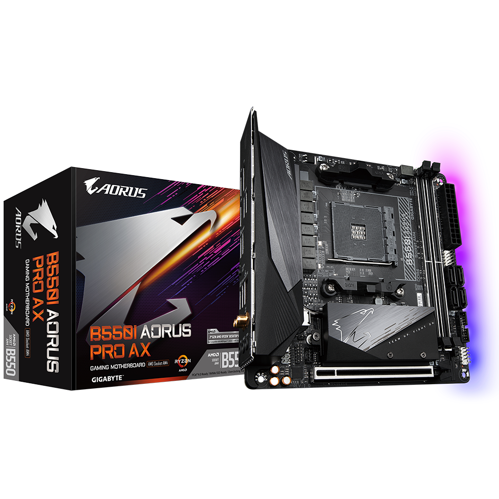 Gigabyte B550I AORUS PRO AX (AM4) Mini-ITX Motherboard