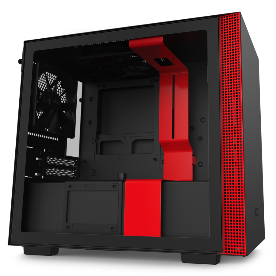 NZXT H210 TG Mini-ITX Gaming Case 2x120mm Black : CA-H210B-B1 | White/Black : CA-H210B-W1 | Black/Red : CA-H210-BR