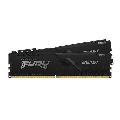 Kingston Fury Beast 32GB 3600MHz DDR4 CL18 Kit of 2 Desktop Memory KF436C18BBK2/32