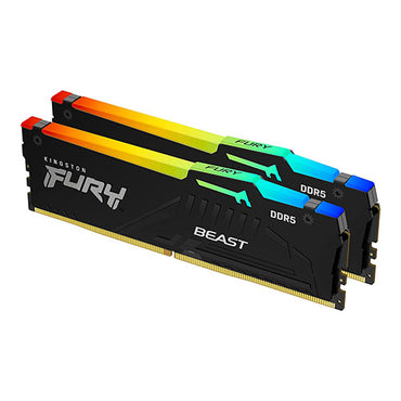 Kingston Fury Beast RGB 64GB 2x32GB DDR5 5600 CL40 KF556C40BBAK2-64 Desktop Memory