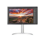LG 27UP850N-W 27" UltraFine IPS UHD 3840 x 2160 4K Monitor DCI-P3 95% HDR 400 4K HDMI DisplayPort USB Type-C AMD Freesync Height Adjustable Stand VESA Display Monitor