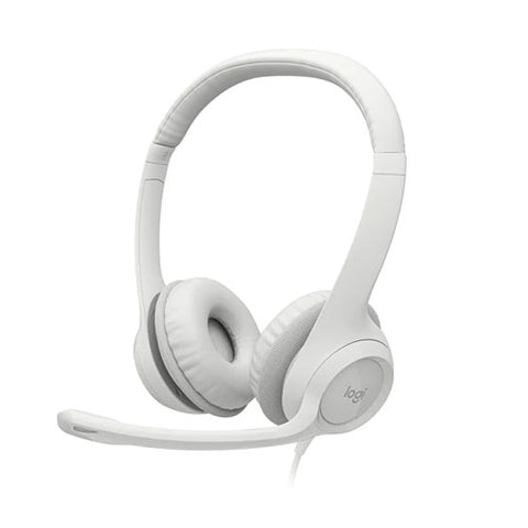 Logitech H390 USB Computer Headset with Noise-Cancelling Microphone (OFF WHITE / ROSE)