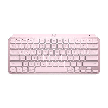 Logitech MX Keys Mini Illuminated Wireless Bluetooth Keyboard, USB-C, PC/Mac/Laptop Windows/Linux/IOS/Android Metal Build ROSE 920-010507