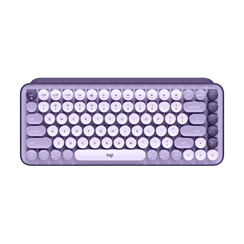 Logitech POP KEYS Wireless Keyboard with Customizable Emoji COSMOS LAVENDER (920-011227)