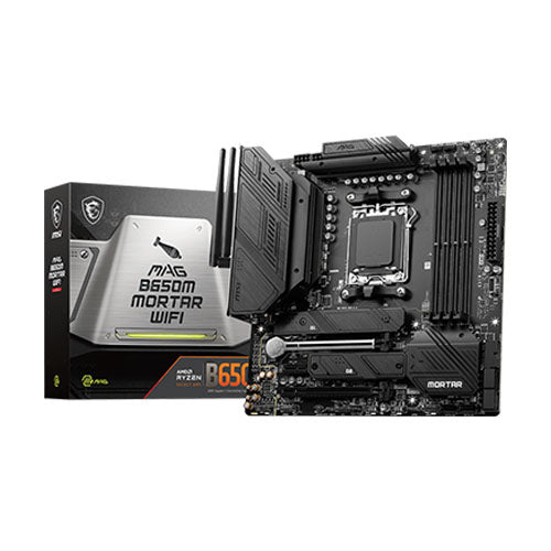 【美品・国内正規品】MSI MAG B650M MORTAR WIFI AM5 MSI MAG B650M MORTAR WIFI DDR5 (AM5) Motherboard – DynaQuest PC