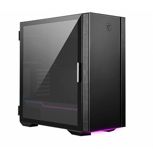 MSI MPG QUIETUDE 100S PC Case - Mid Tower/ Hinged Tempered Glass Window / Sound Dampening Foam Panel / Black