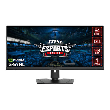 MSI Optix MPG341QR 34'' IPS 144Hz UWQHD 3440 x 1440 Anti-Glare 1ms Refresh Rate HDR Ready USB/DP/HDMI Monitor