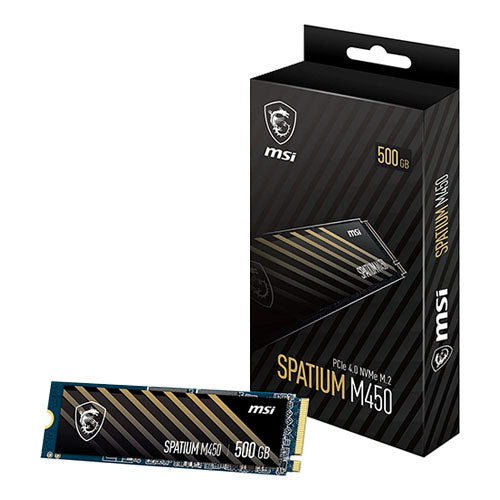 MSI Spatium M450 500GB PCIE NVME M.2 3D NAND Flash Solid State Drive