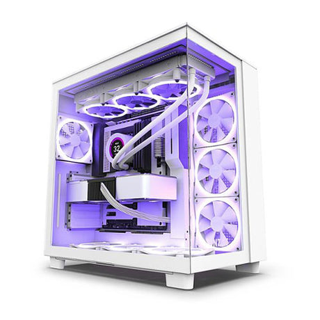 NZXT H9 Flow TG 4x120mm USB-C 1A ATX Case (Black CM-H91FB-01 / White CM-H91FW-01)