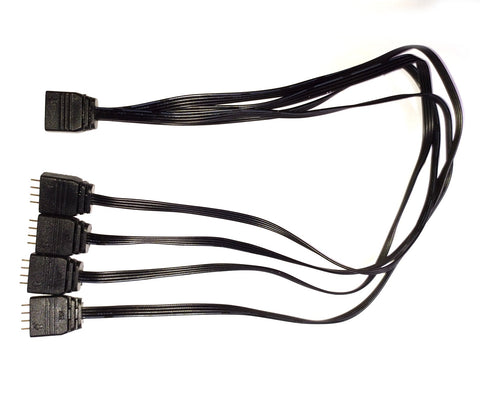 Splitter Cable 4-Pin 12V RGB Led Sync 1 to 4 Way Split