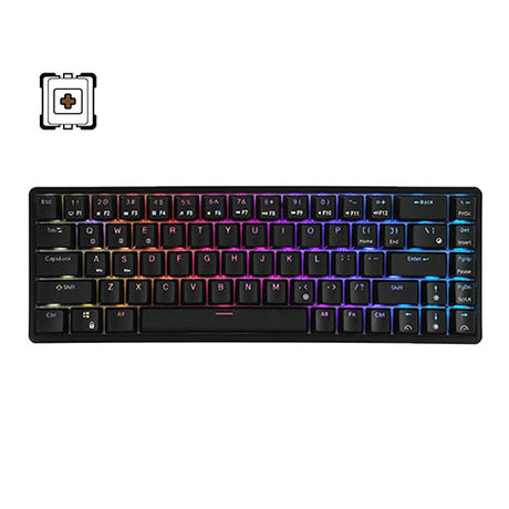 Royal Kludge G68 Tri-Mode RGB 68-Keys Black [Switch: Red | Brown | Blue] Hot-Swappable Mechanical Keyboard