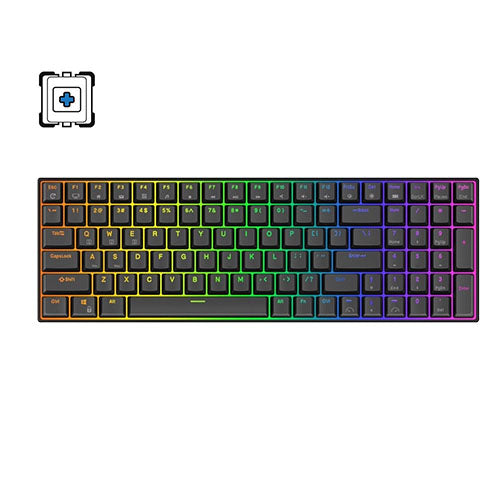 Royal Kludge RK100 Tri-Mode RGB Mechanical Keyboard - Black Hotswappable