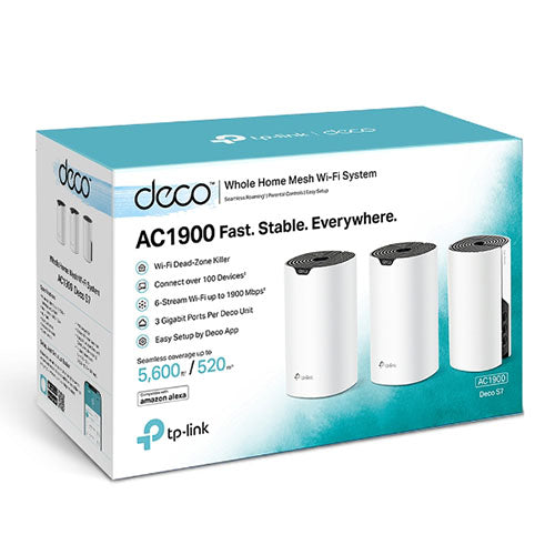TPLink Deco S7 (3-Pack) AC1900 Whole Home Mesh Wi-Fi System