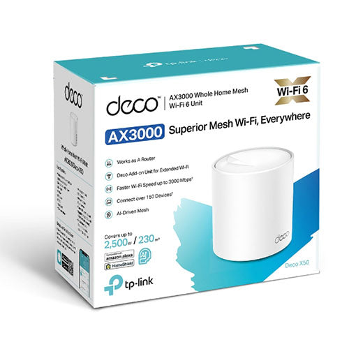 TPLink Deco X50 (1-Pack) AX3000 Whole Home Mesh WiFi 6 System