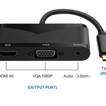 USB C To HDMI/VGA/Audio Adapter