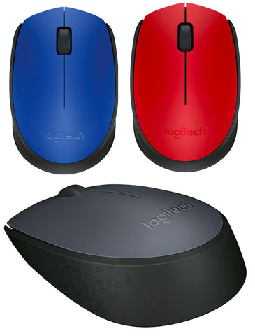 Logitech M171 Wireless Mouse - Grey | Blue | Red