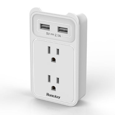 Huntkey SMD407 Wall Power Mount 2 usb, 2 outlet