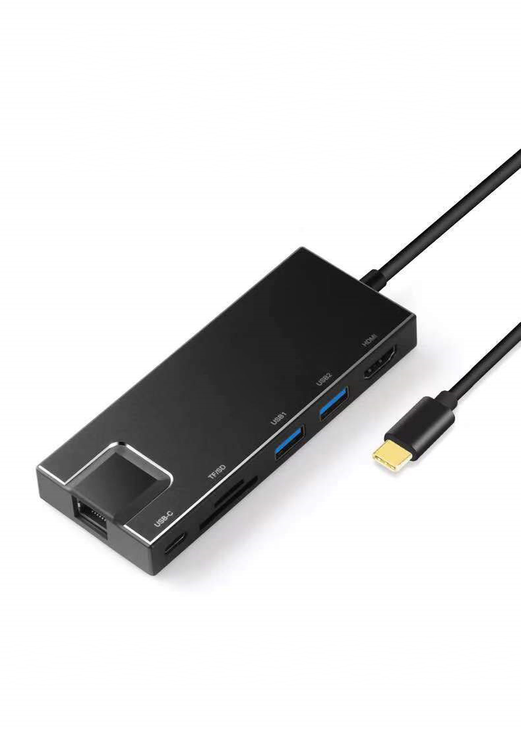 USB C 7-in-1 Multi-Function Dock Station Card Reader